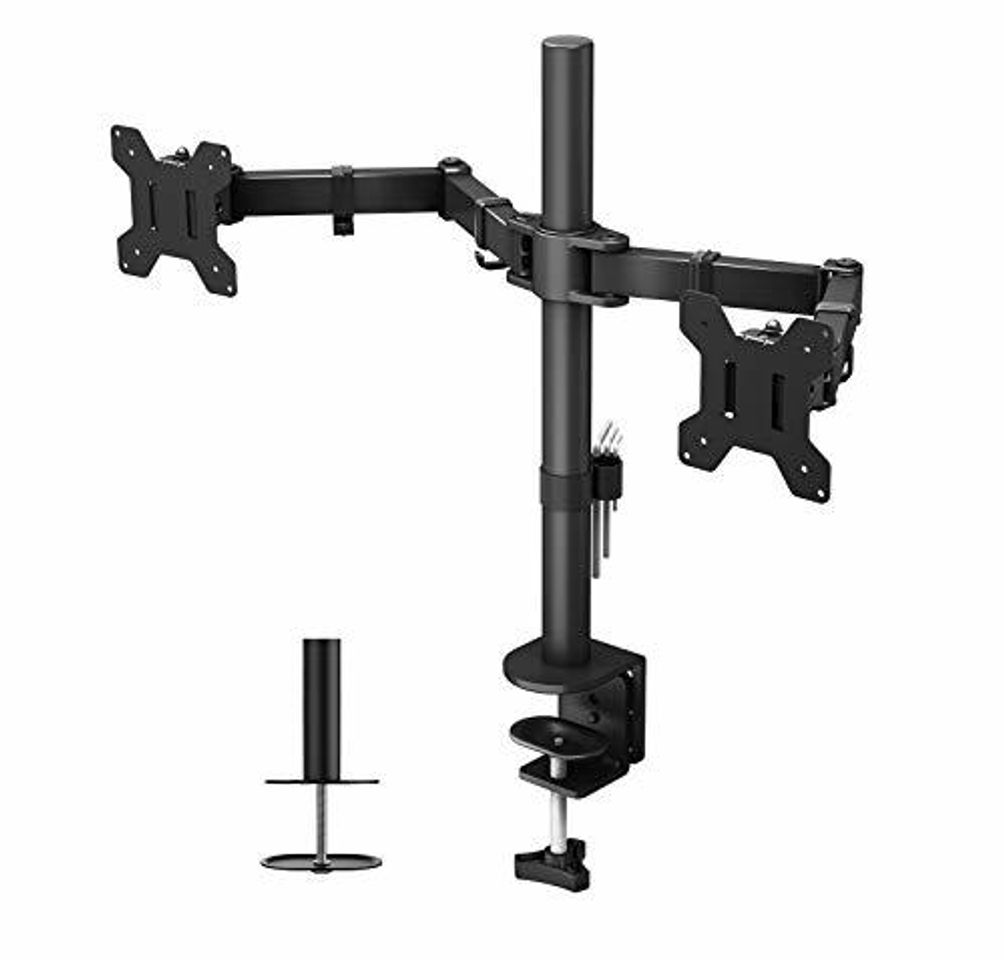 Social BONTEC Soporte Doble para Monitores y La Base Ajustable de Brazo de