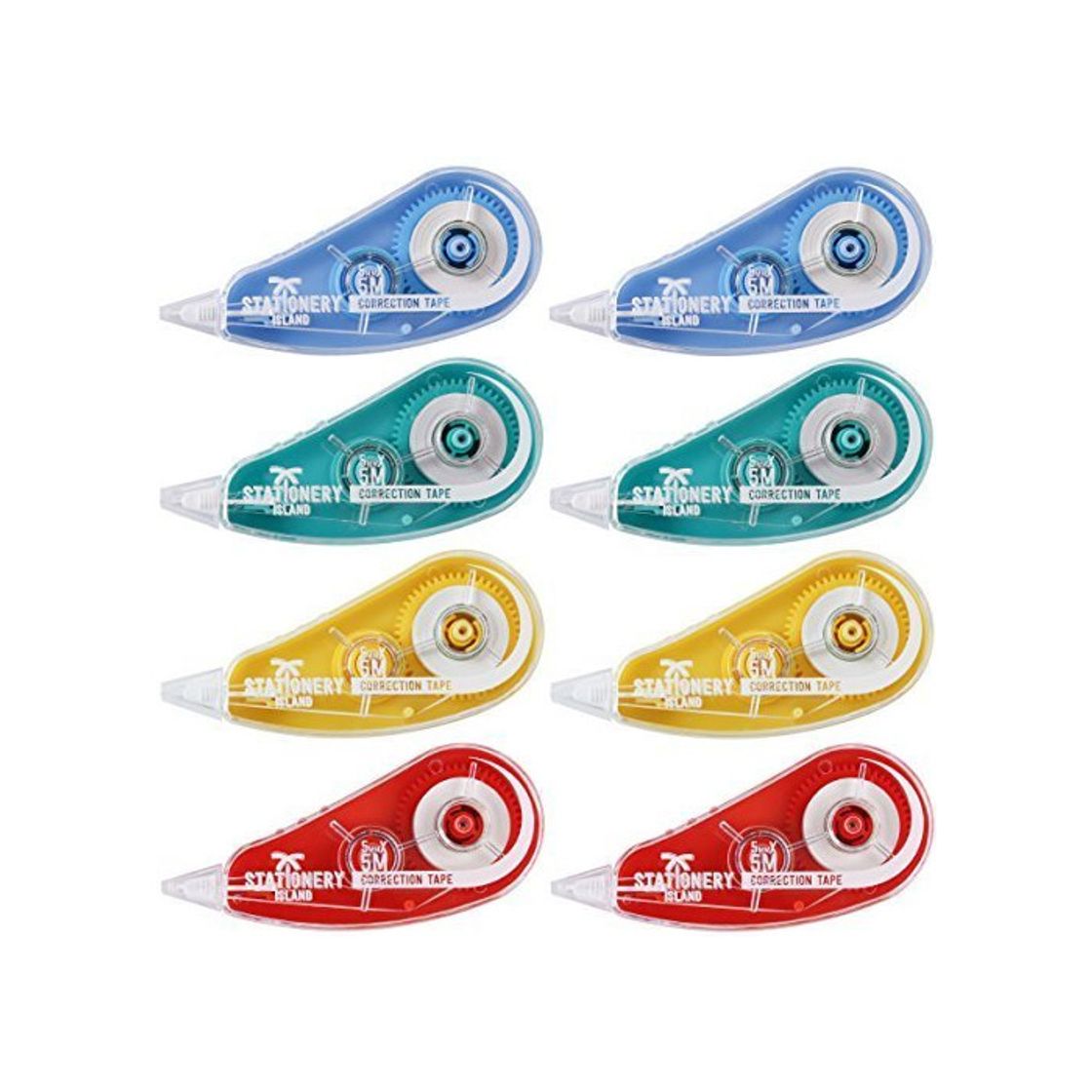 Social Stationery Island Cinta Correctora 5m x 5mm – Rodillo Corrector Pack de