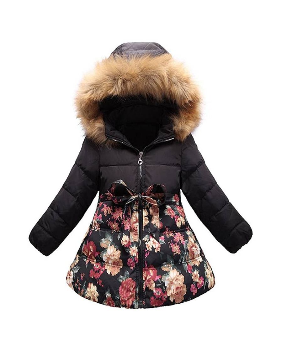 Fashion Chaqueta de invierno con capucha para niña - SS&CC