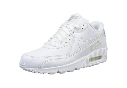 Nike Air MAX 90 Leather, Zapatillas de Gimnasia para Hombre, Blanco