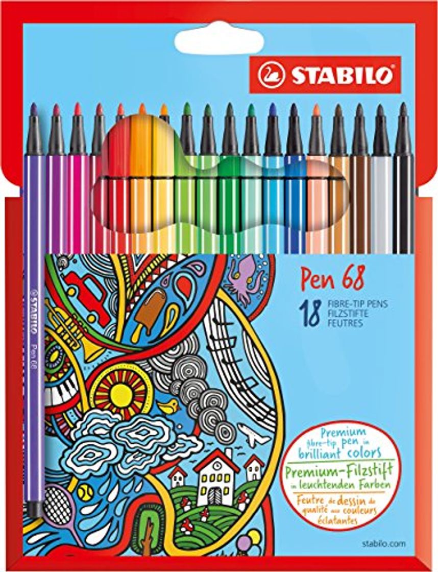 Producto Stabilo Pen 68 Fino Multicolor 18pieza