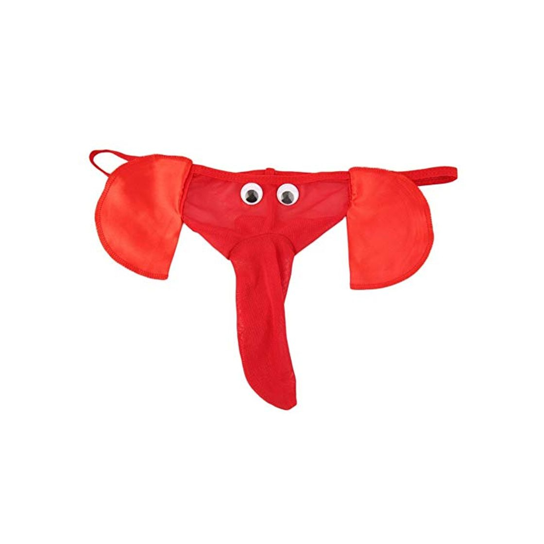 Fashion Emilyisky Tanga con Forma de Elefante Tanga de Tanga para Hombres Lencería Novedad Bolsa de pene Sexy Ropa Interior Divertida Calzoncillos de Moda Rojo