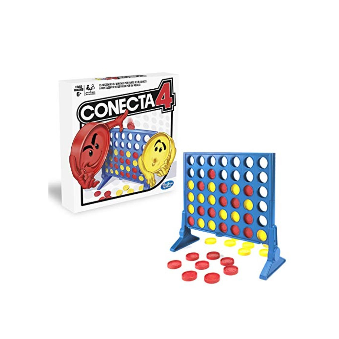 Social Hasbro Gaming Juego de Habilidad Conecta 4, Multicolor, única