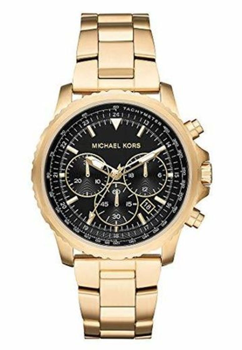 Social Michael Kors Reloj Cronógrafo para Hombre de Cuarzo con Correa en Acero