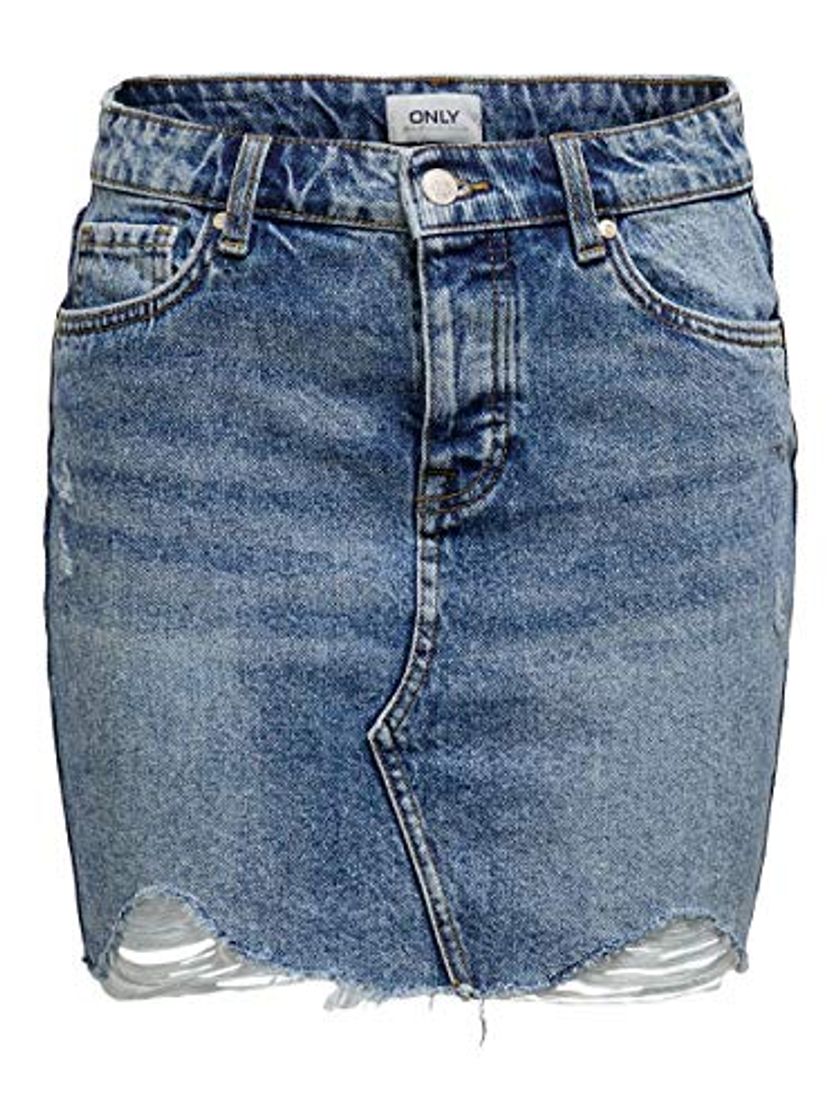 Social Only onlSKY REG DNM Skirt BB PIM992 Noos Falda, Azul