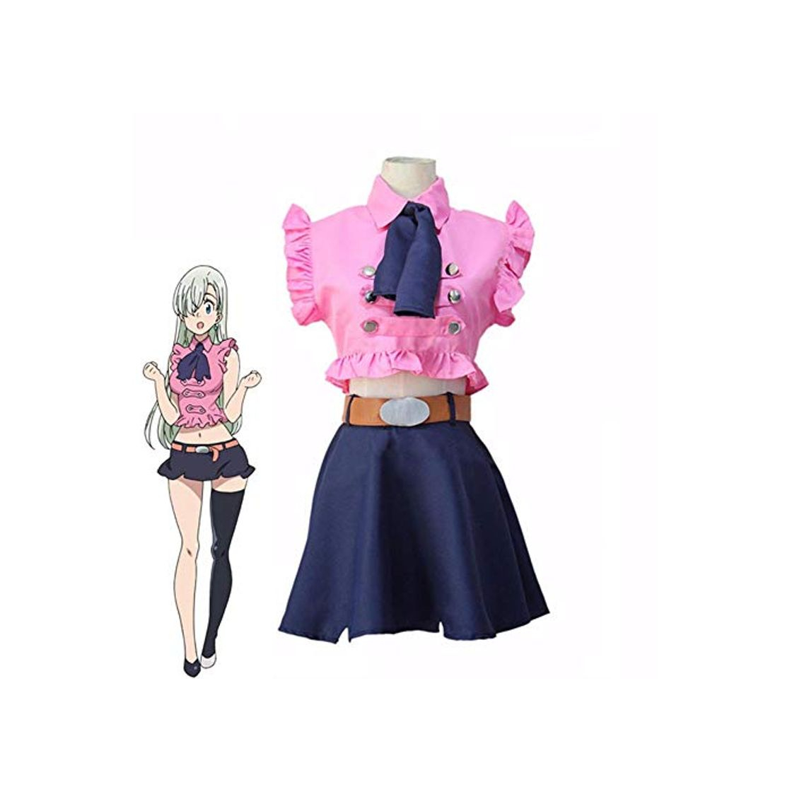 Product CHANGL Anime japonés Seven Deadly Sins Cosplay Elizabeth Liones Cosplay Nanatsu no Taizai Cosplay Disfraz de Mujer