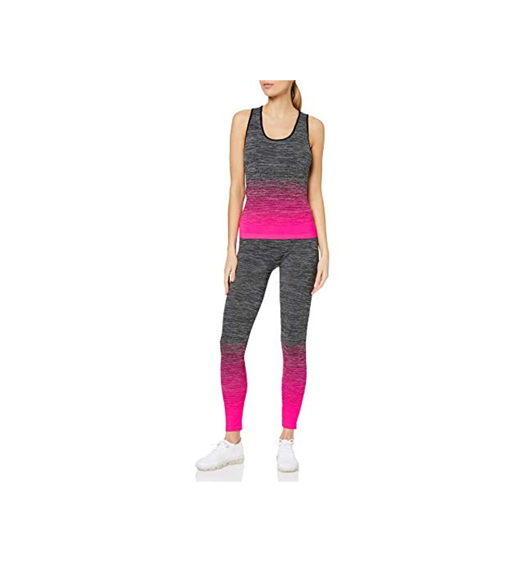 Social FM London Vest Top and Leggings Conjunto Ropa Deportiva, Rosa