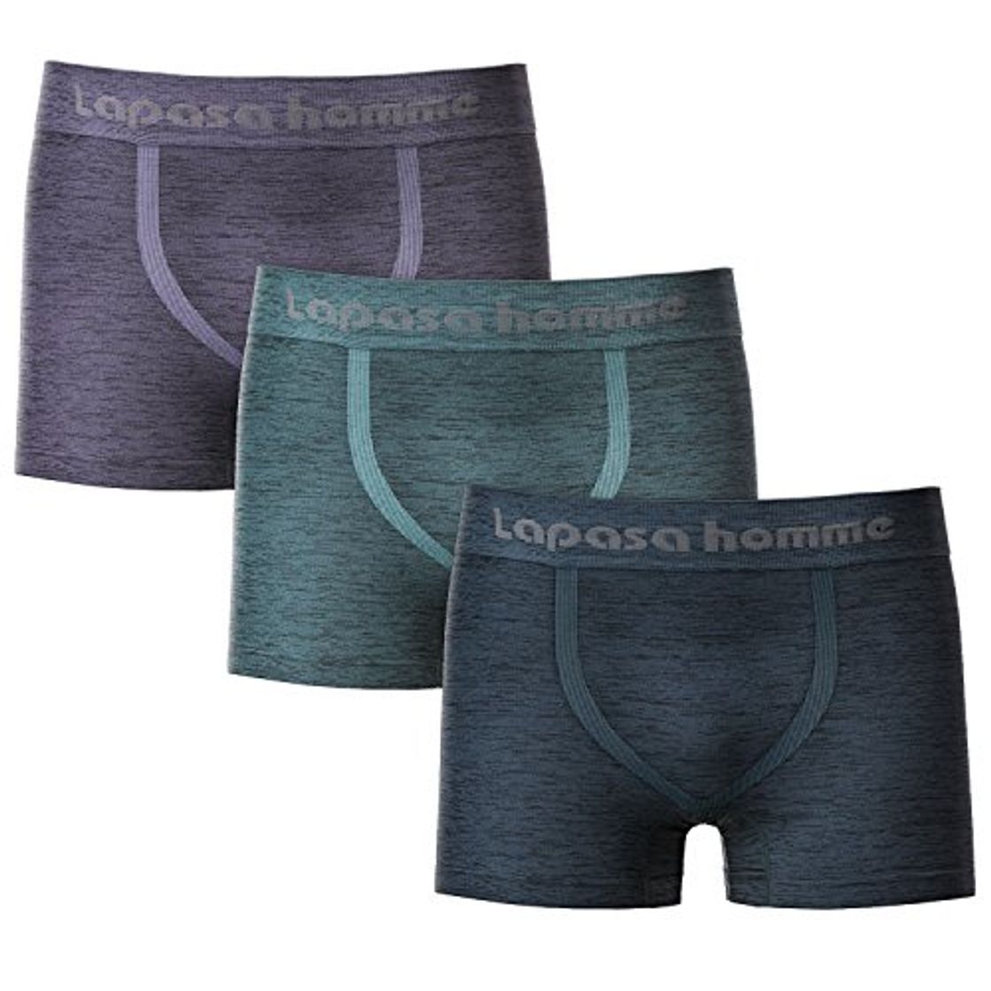 Producto LAPASA Calzoncillos Bóxer sin Costuras para Hombre, Pack de 3 Unidades M14