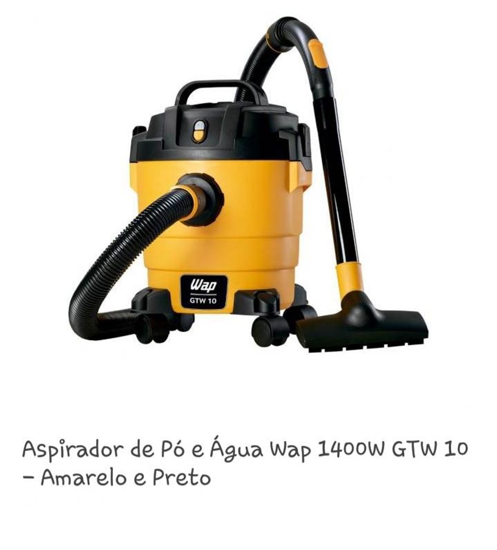 Fashion Aspirador de Pó e Água Wap 1400W GTW 10 - Amarelo e Preto