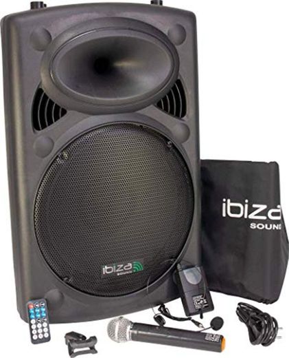 Ibiza Sound PORT15VHF-BT Sistema de sonido portátil y autónomo de 15"/38 cm