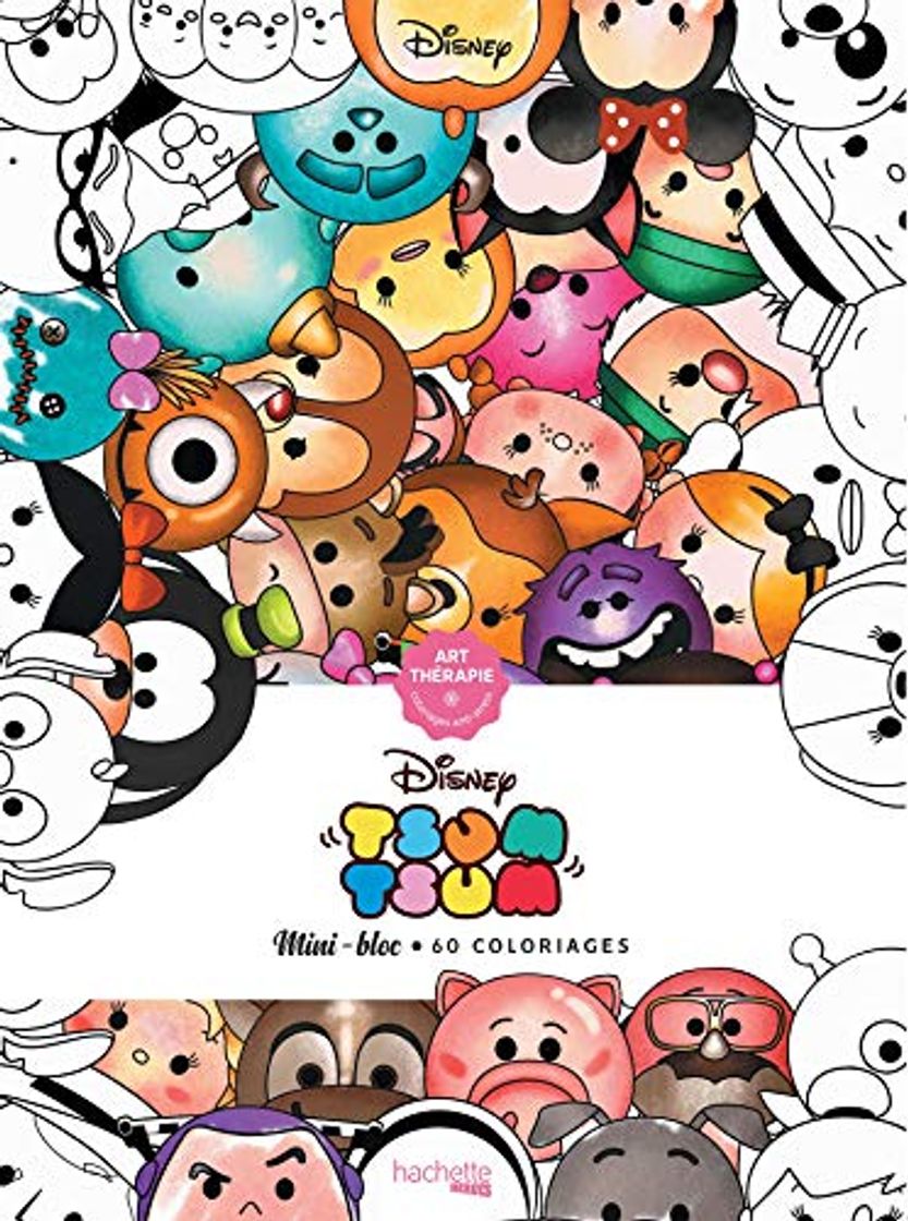 Libros Coloriages anti-stress Tsum Tsum: Mini bloc, 60 coloriages