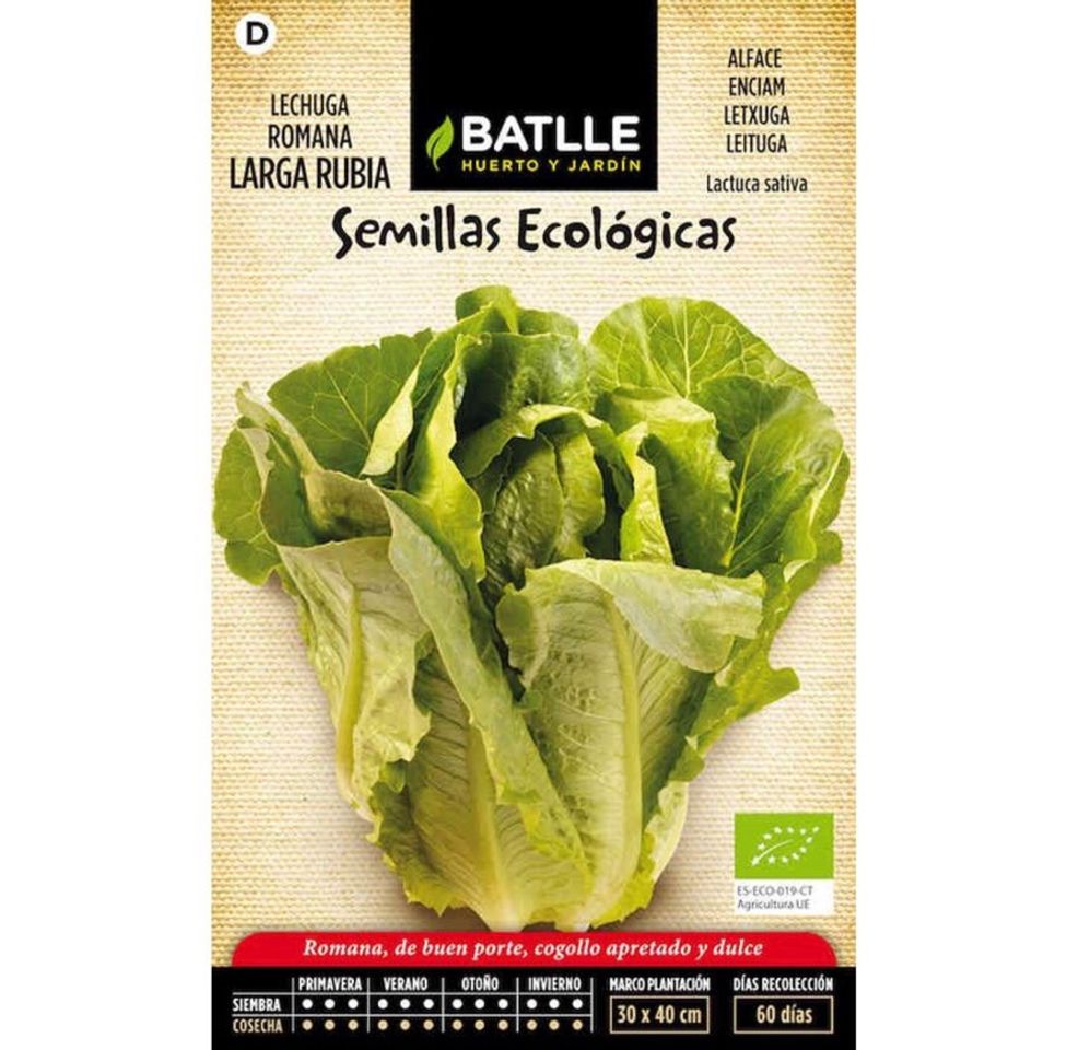 Producto Semillas ecológicas de Lechuga romana larga rubia