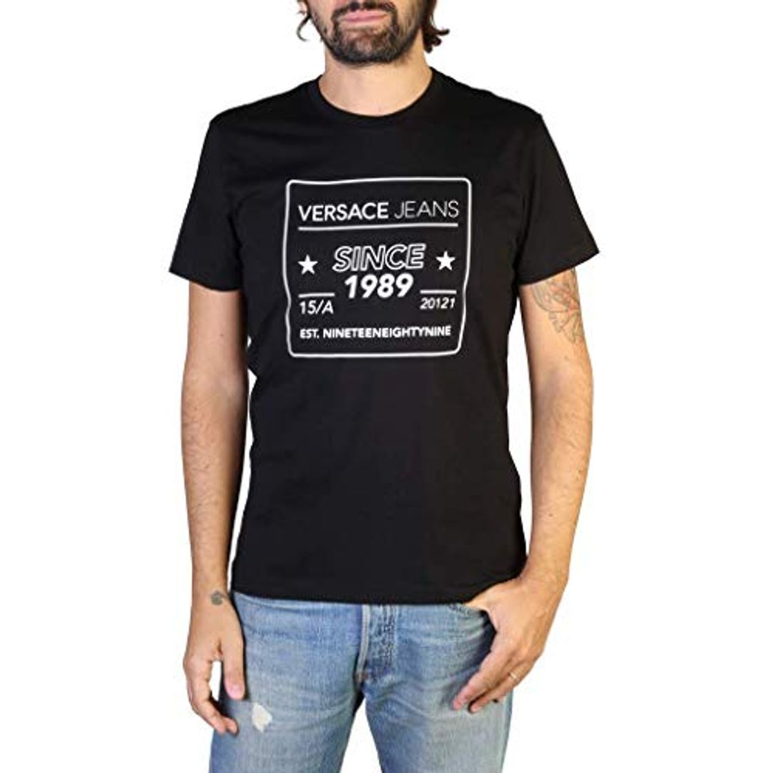 Producto Versace Jeans Couture Man T-Shirt Camiseta de Tirantes, Negro