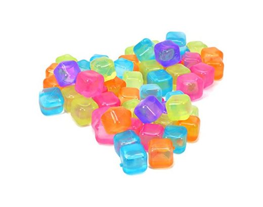 COM-FOUR® 60x cubitos de hielo reutilizables en diferentes colores, cubitos de hielo