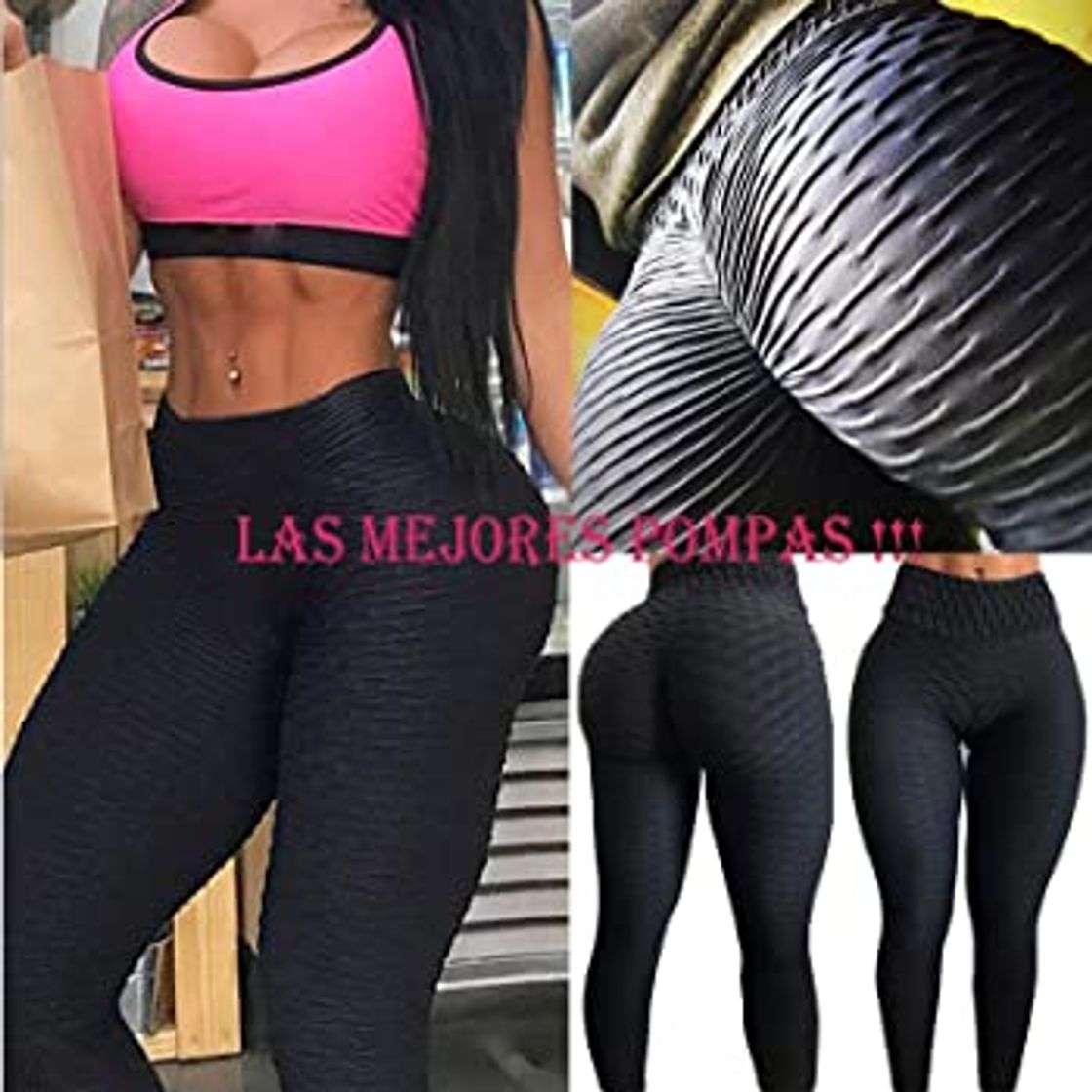 Moda FITTOO Mallas Leggings Mujer Pantalones Deportivos Yoga Alta Cintura Elásticos Transpirables Negro S