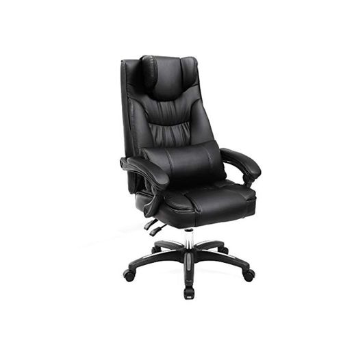 SONGMICS Silla de Oficina Silla giratoria Silla Gaming con Reposacabezas Tamaño supergrande Diseño ergonómico OBG76B