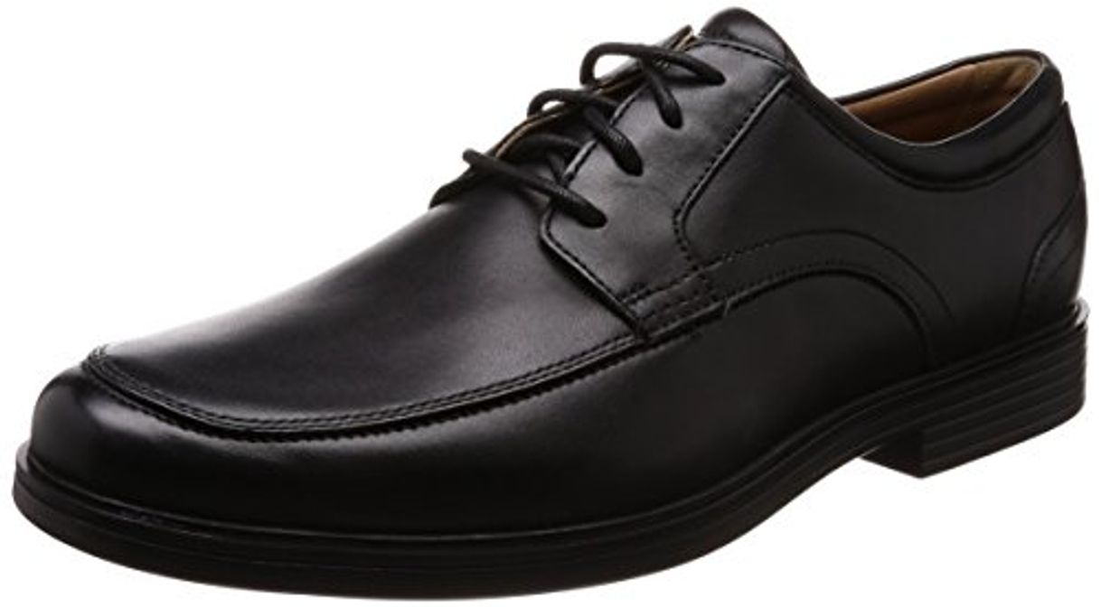 Social Clarks Un Aldric Park, Zapatos de Cordones Derby para Hombre, Negro