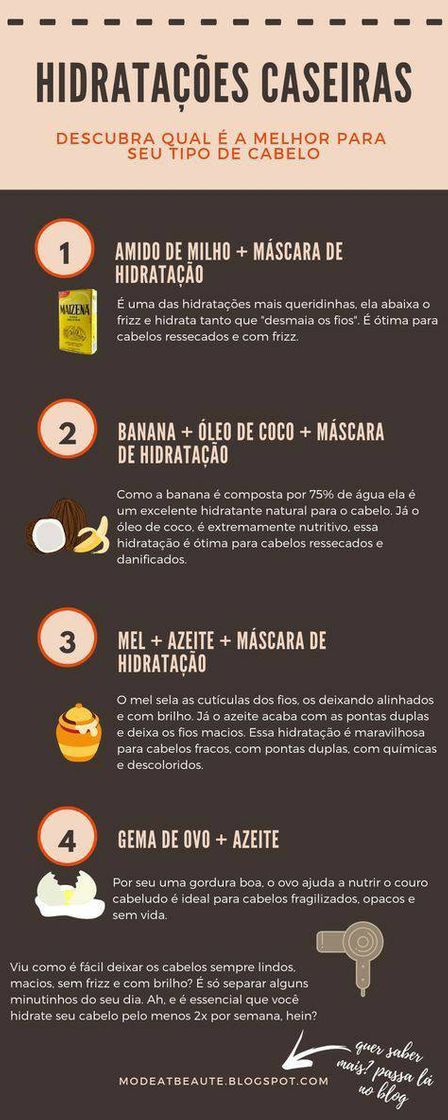 Moda 4 receitas de hidratação para o cabelo