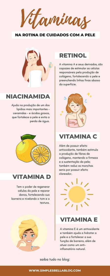 Moda Vitaminas que a pele precisa