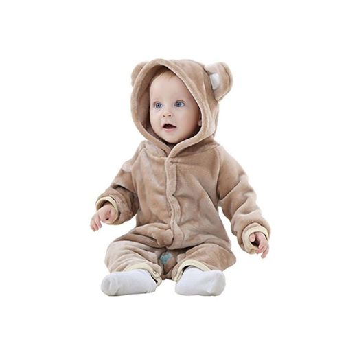 MICHLEY Bebés Ropa Oso Pelele de Niños Niñas del Otoño e Invierno