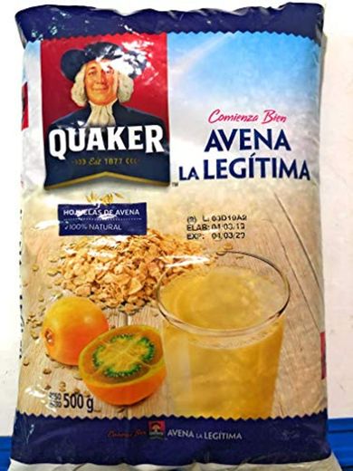 Quaker- Hojuelas de avena 100% natural 500g by Kaptalanshop