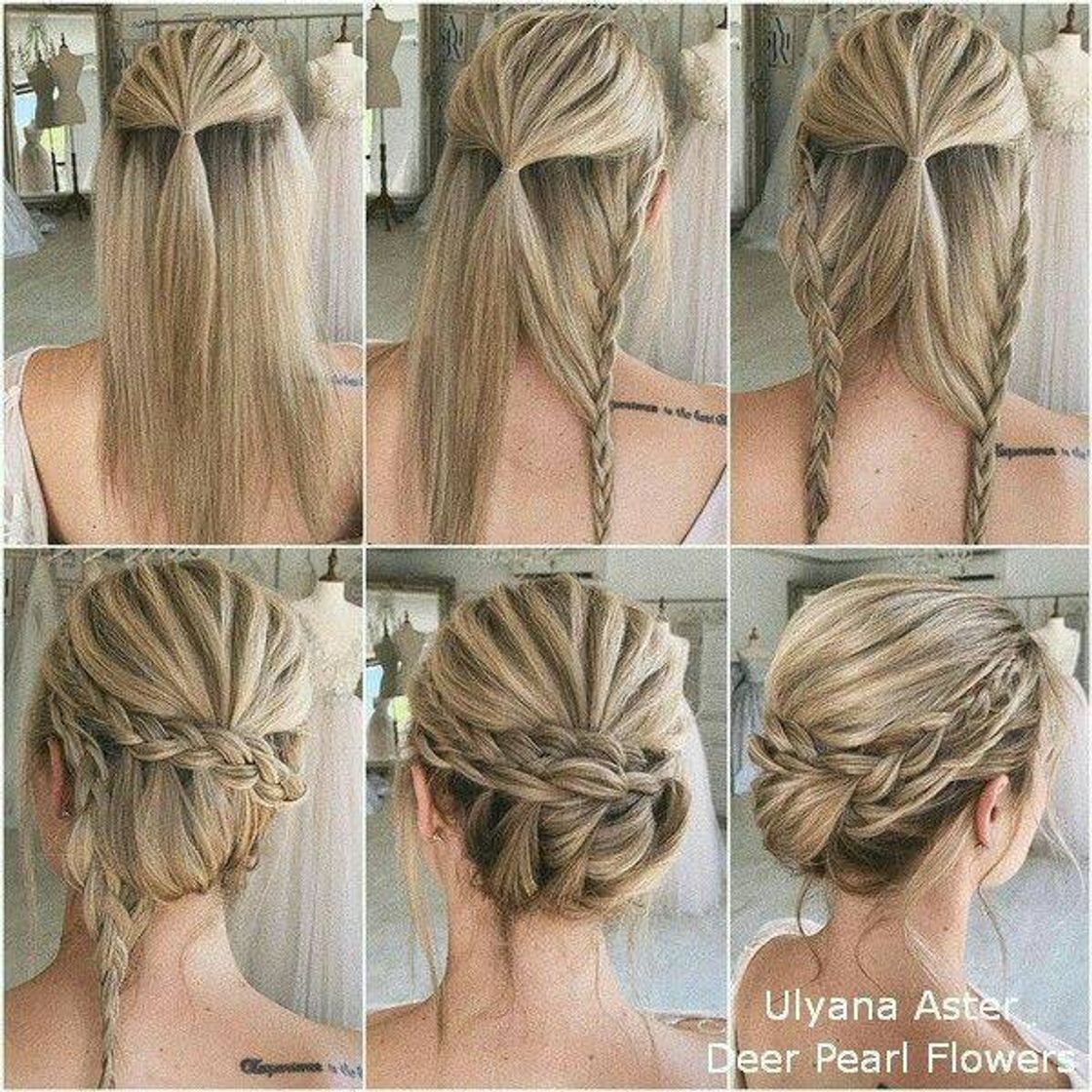 Moda Penteado simples e fácil para festa.