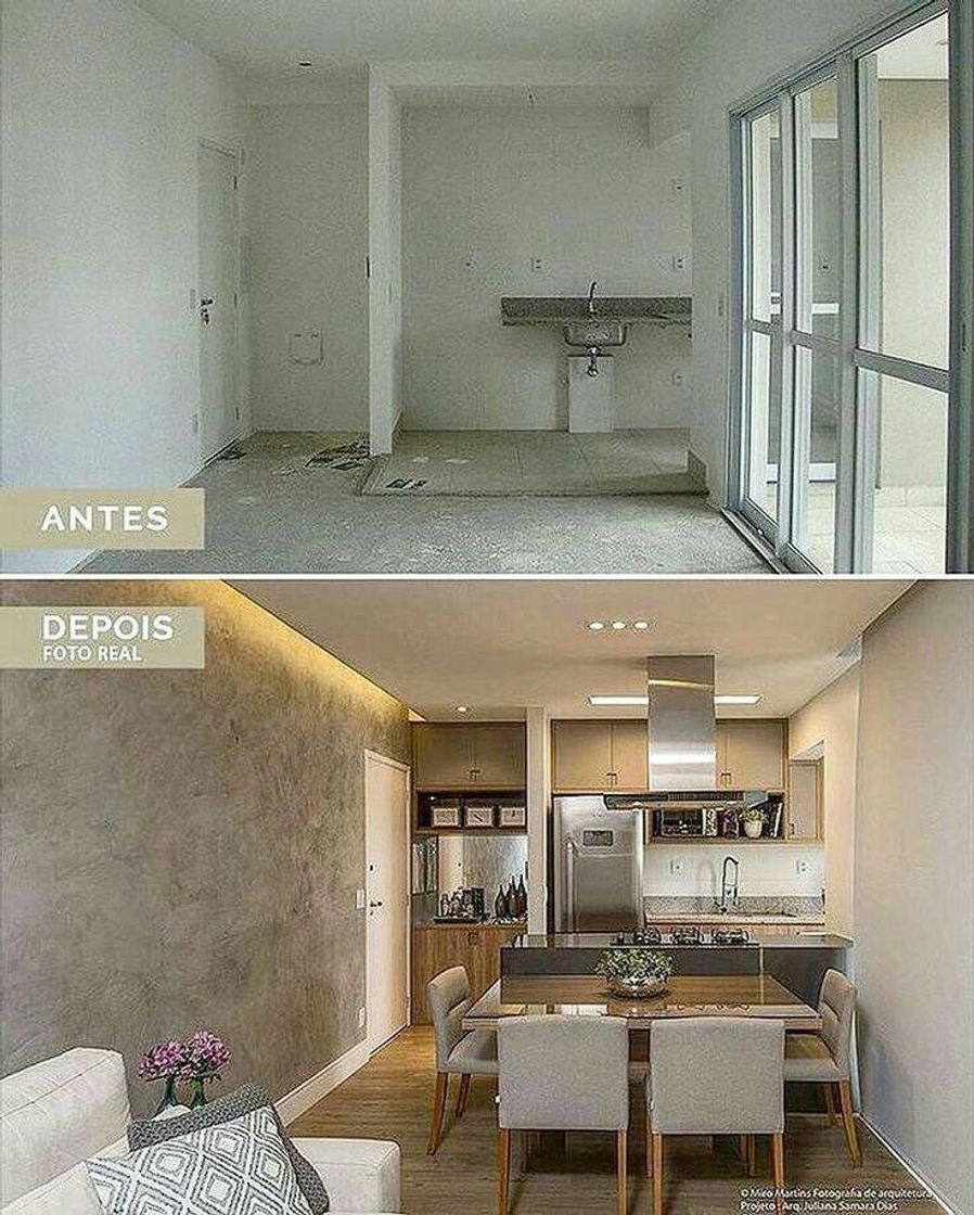 Social Antes e depois; Decoração.