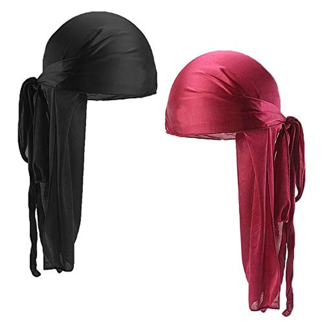 Fashion 2 PCS Durag de Seda Para Hombres y Mujeres