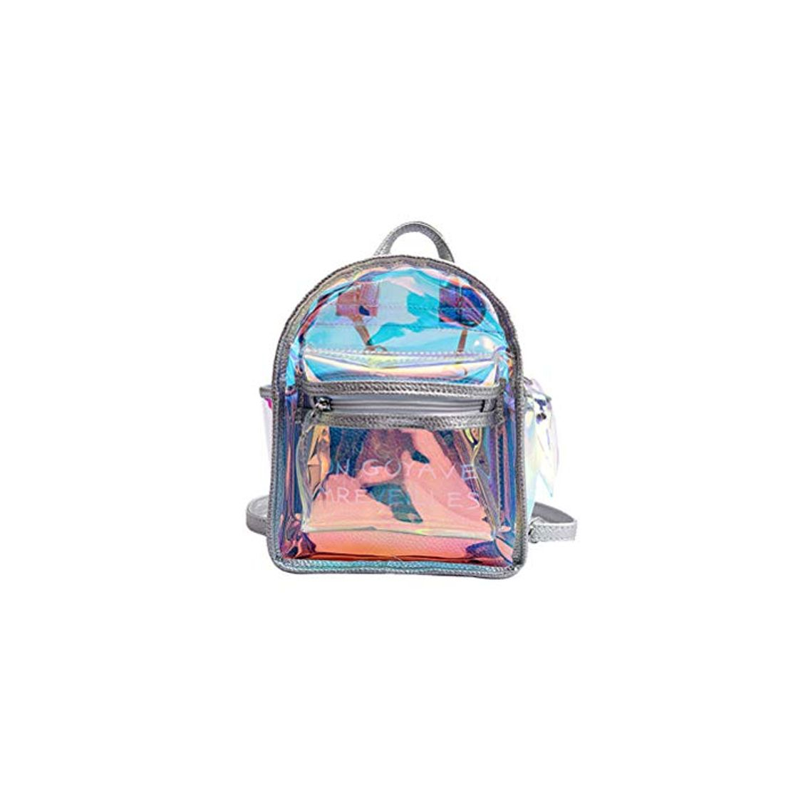 Social FENICAL Elegante mochila holográfica transparente Holograma lindo bolsa de hombro de la