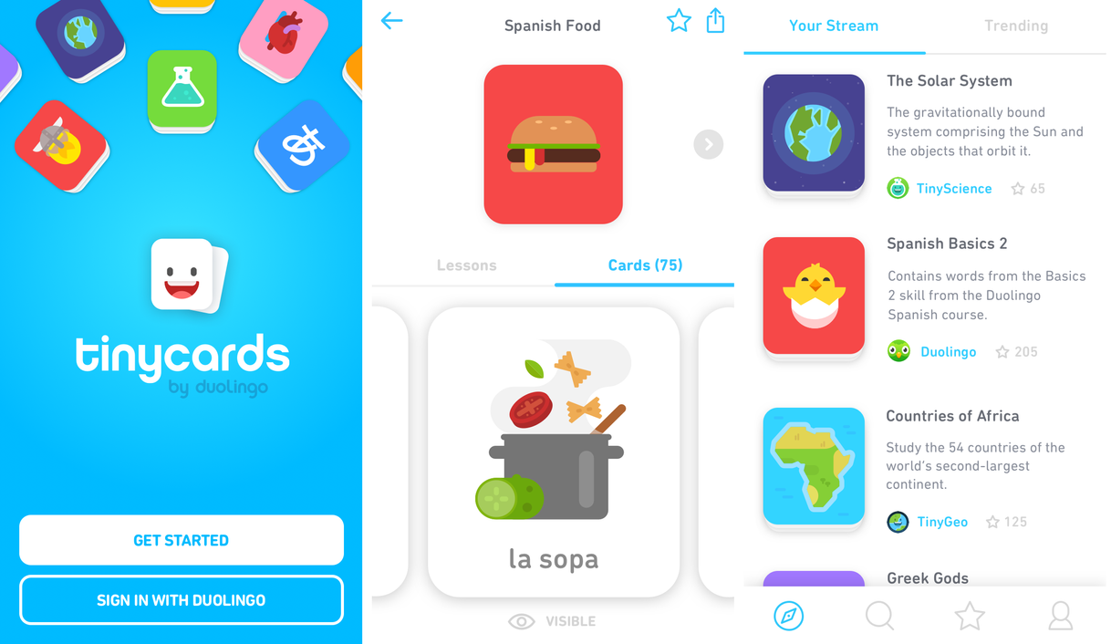 App Duolingo tinycards