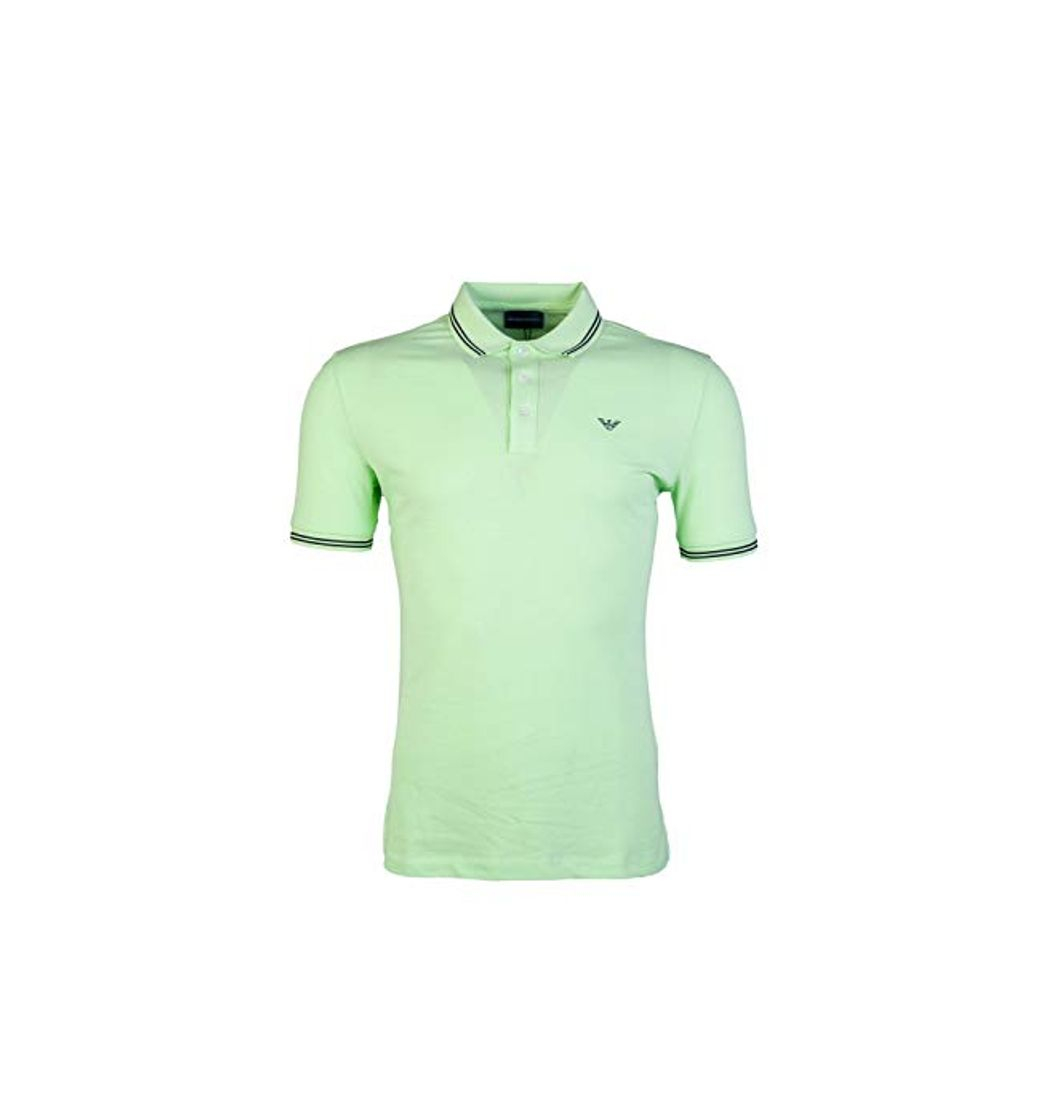 Producto EMPORIO ARMANI playera polo de manga corta elástica verde neón 8N1F30 1JPTZ grande