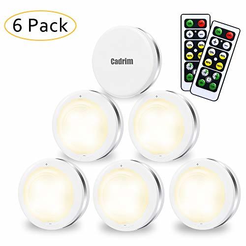 Home Luces para Gabinetes LED, Cadrim 6 Packs Luces Nocturnas LED Inalámbricas con