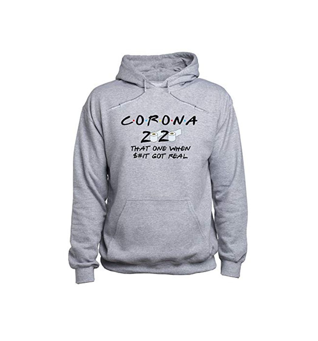 Product EUGINE DREAM Coronavirus Tshirt Friends TV Show CoronaVirus Sweater Unisex Sudadera con Capucha Gris M