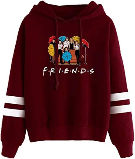 FLYCHEN Mujer Sudaderas con Capucha Amigo Sudadera Friends Amigo Programa de televisión