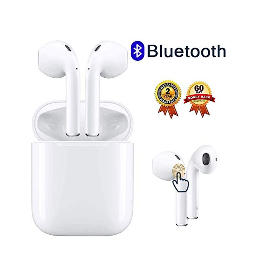 Social Auriculares inalámbricos Bluetooth 5.0,Control táctil, micrófono Incorporado y Caja de Carga, reducción