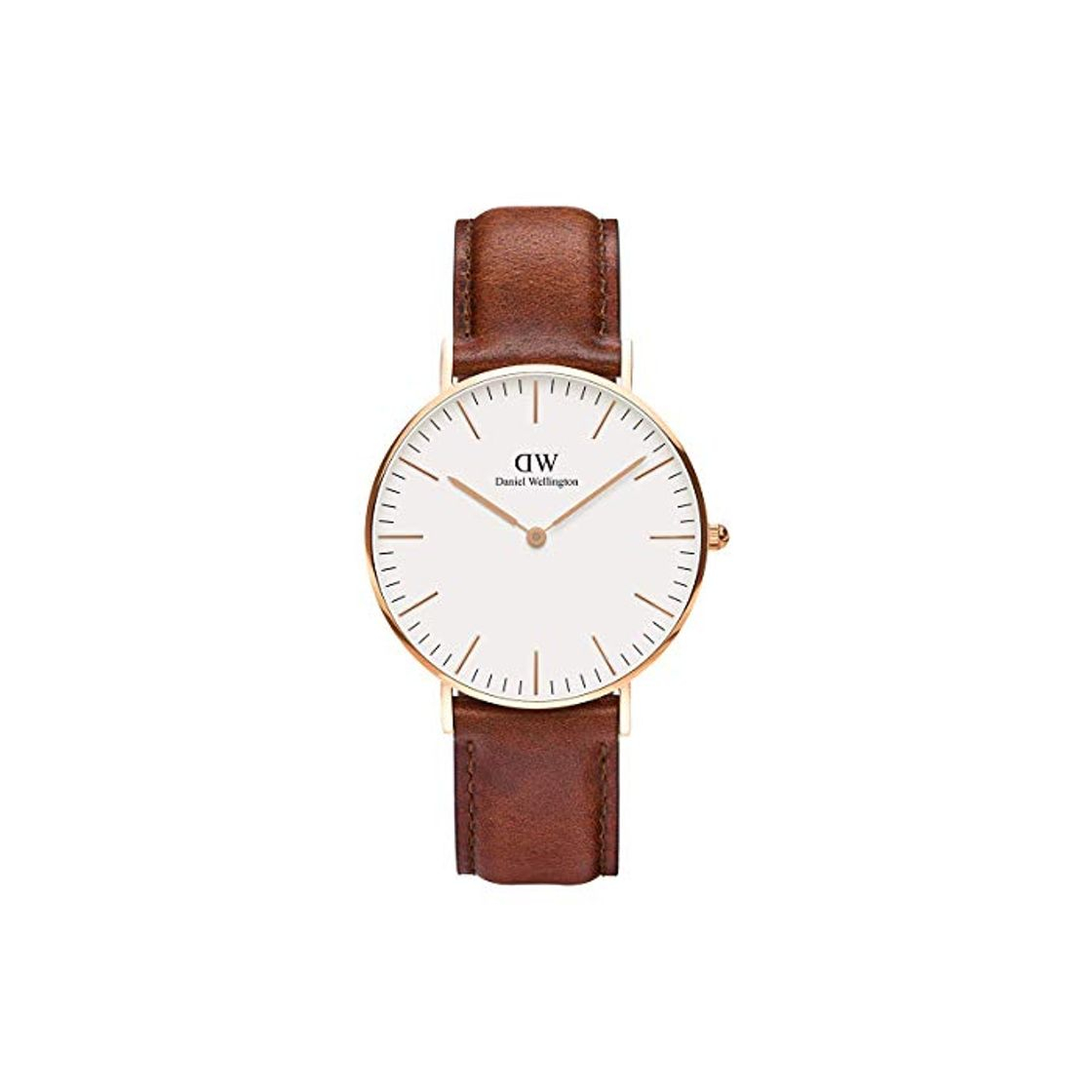 Social Daniel Wellington - Reloj analógico para mujer de cuero