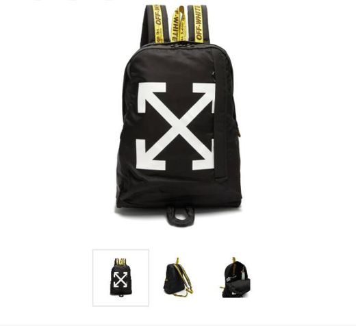 OFF-WHITE Easy Backpack Black White Yellow

