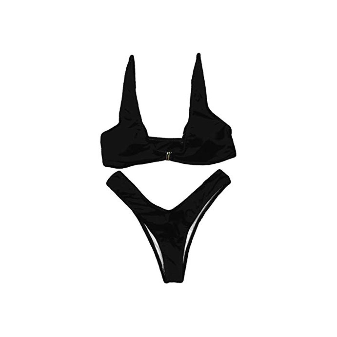 Fashion 1 bikini de natación para mujer large negro