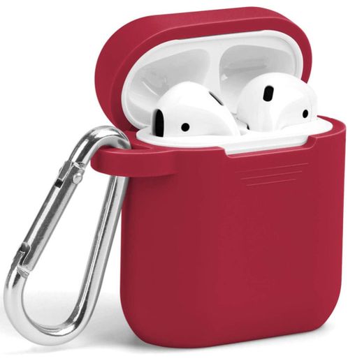 Carcasa protectora de silicona para AirPods con llavero