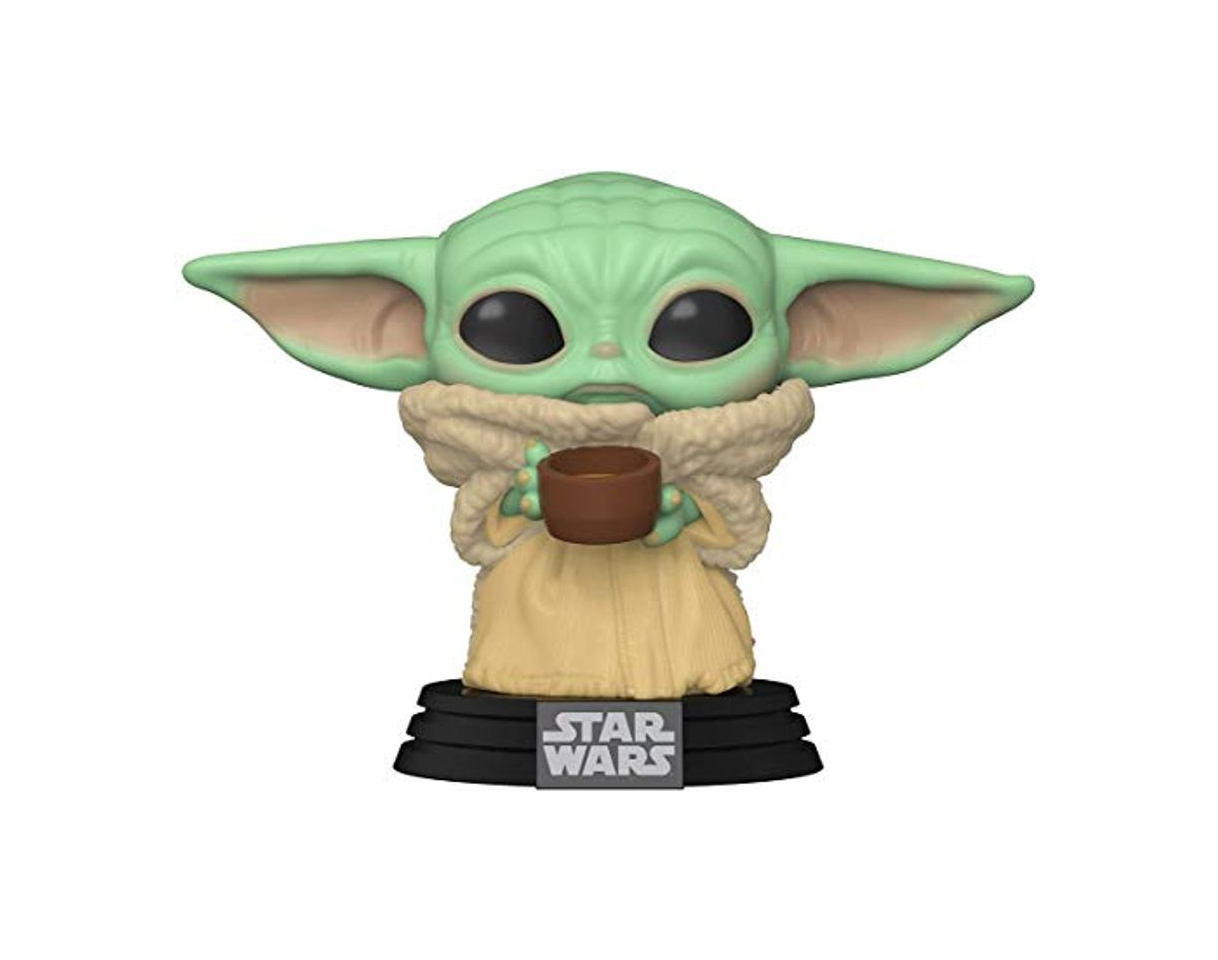 Social Funko-Pop Star Wars: Mandalorian-The Child w/Cup Figura Coleccionable, Multicolor