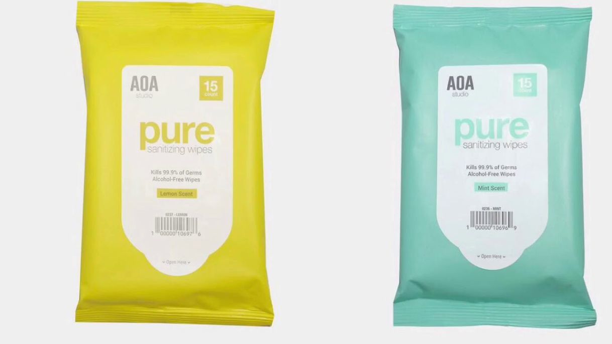 Products AOA Pure Sanitizing Wipes