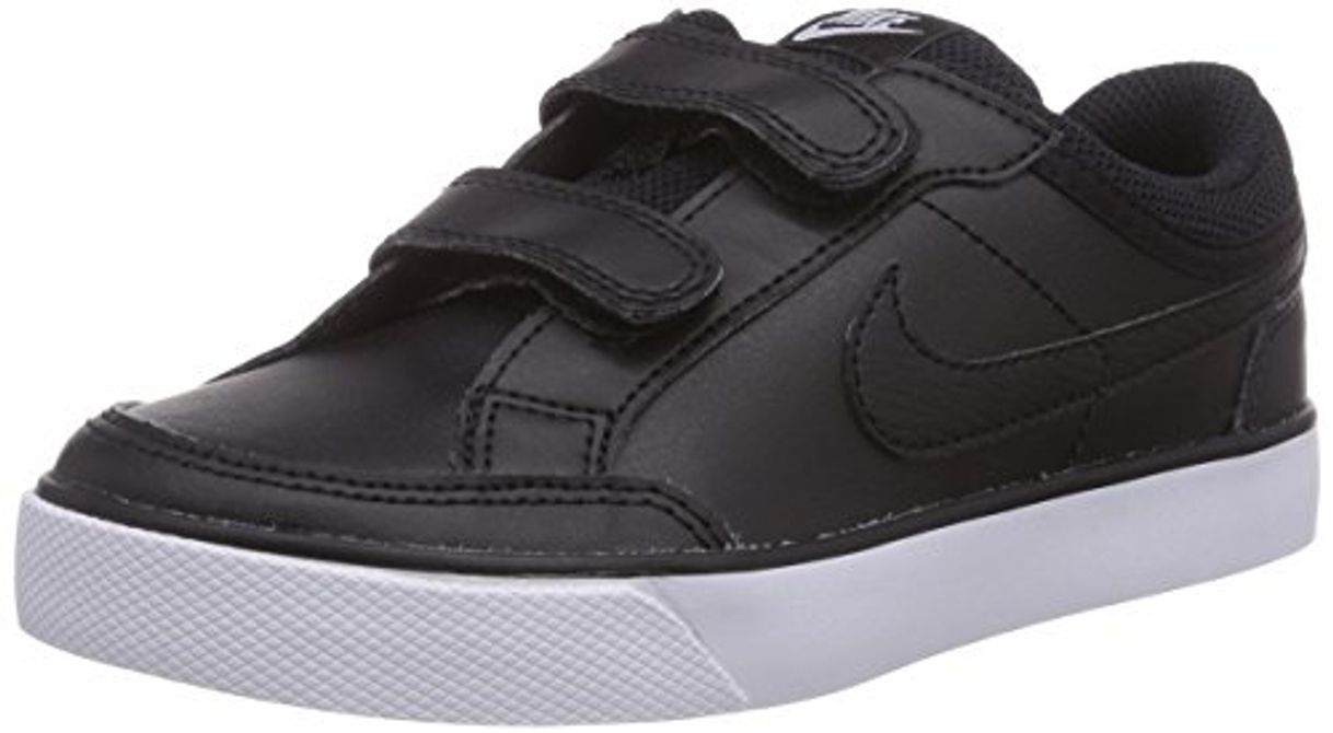 Social Nike Capri 3 Leather, Zapatillas de Tenis Niños^Niñas, Negro-Schwarz