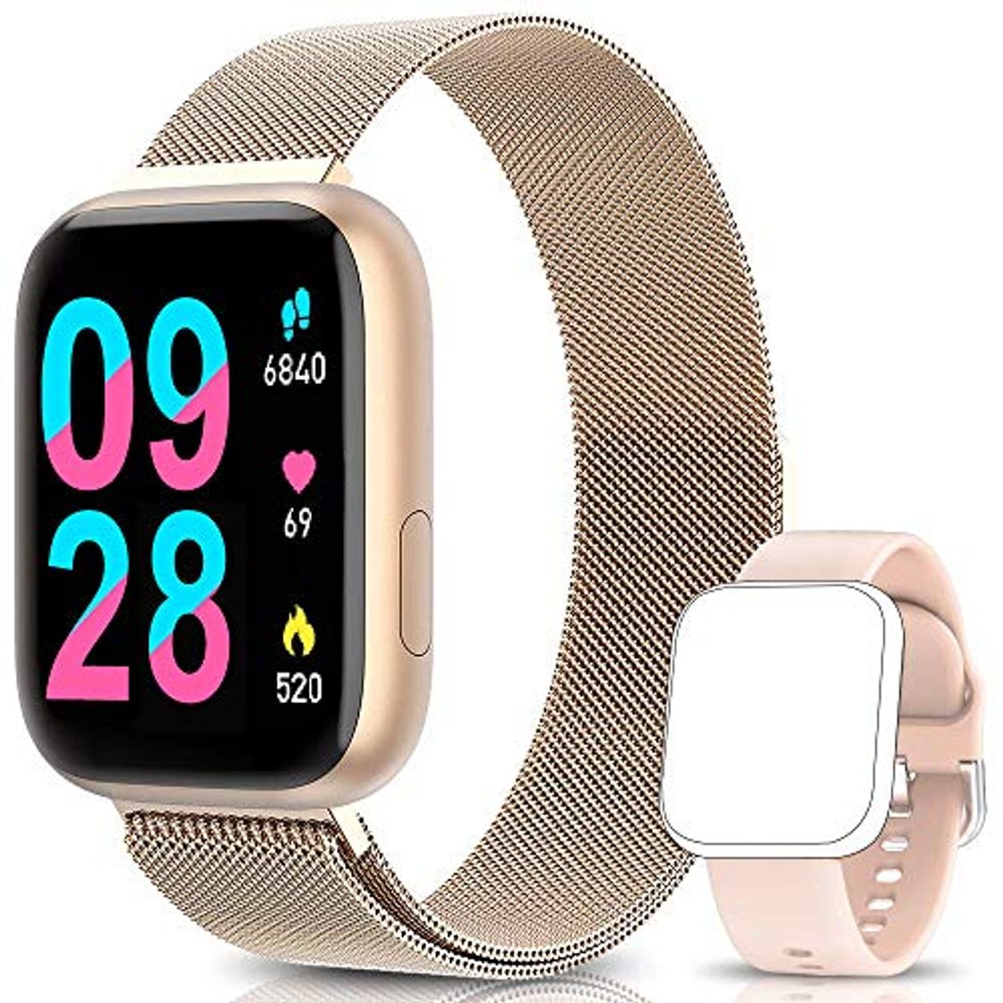 Social BANLVS Smartwatch Reloj Inteligente IP67 con Correa Reemplazable Pulsómetro, Monitor de Sueño,