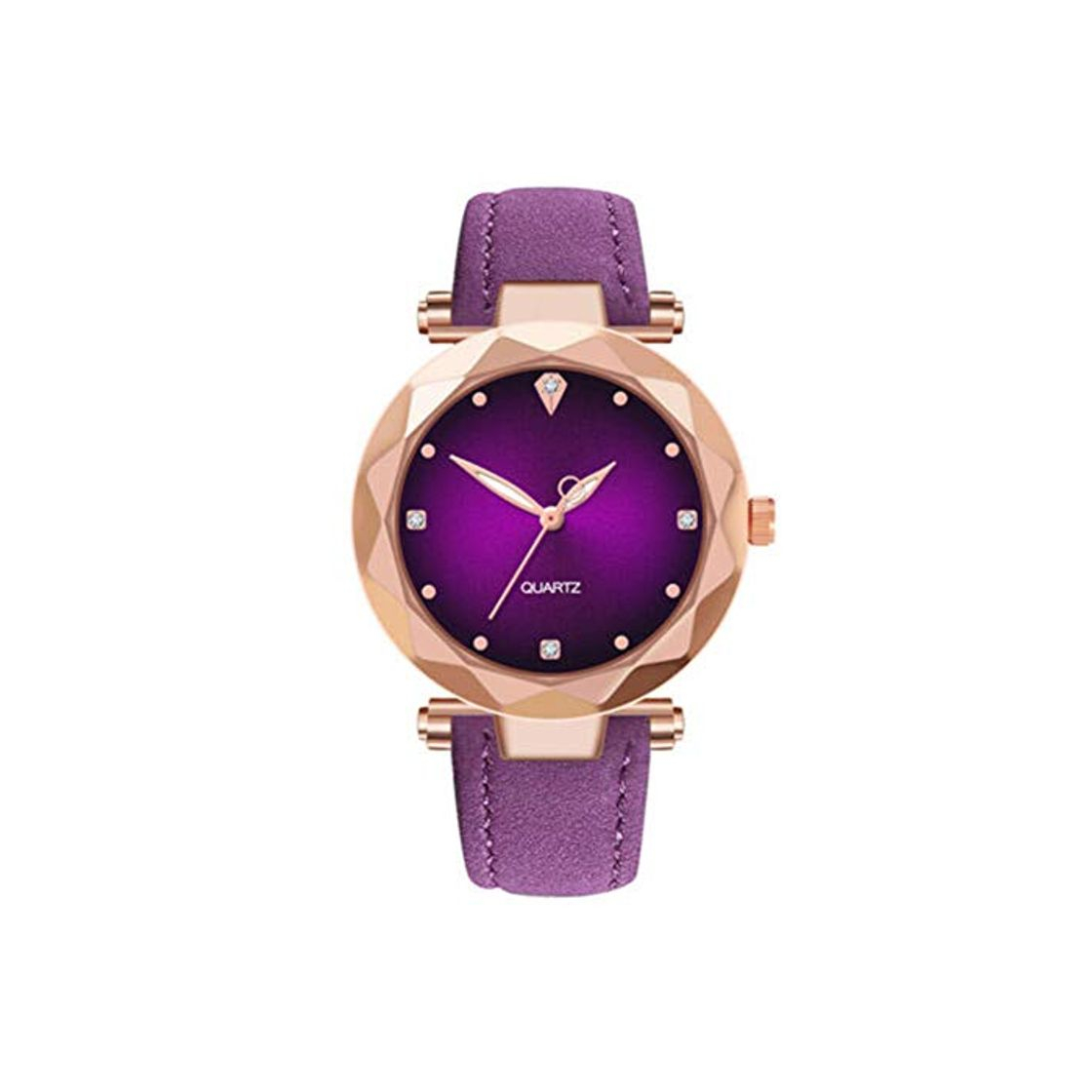 Social SDGSS Mujer Casual Damas Niñas Banda De Cuero Pulsera Cristal Dial Reloj
