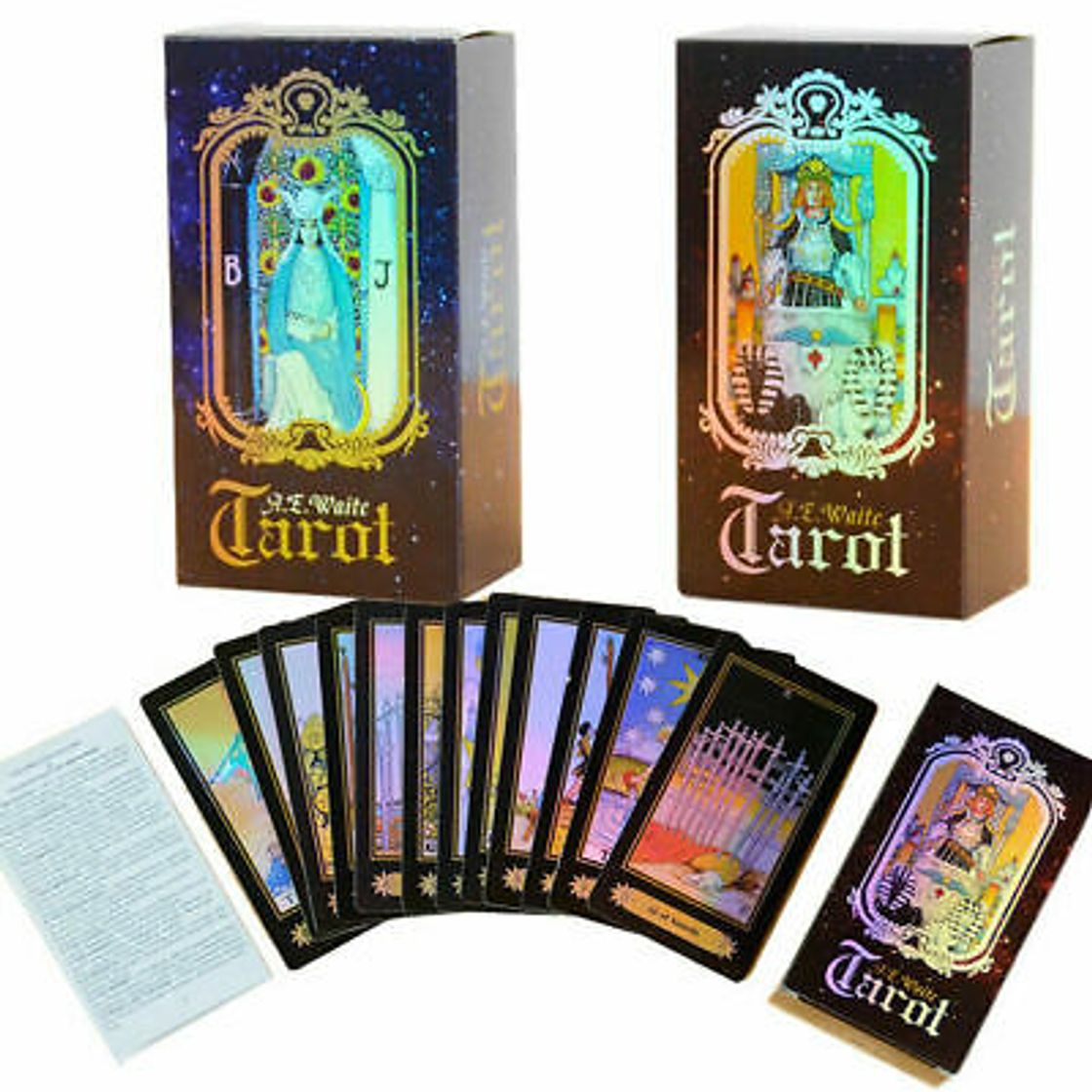 Fashion 78 Cards Holographic Glowing Shining Tarrot Tarot Future Telling ...