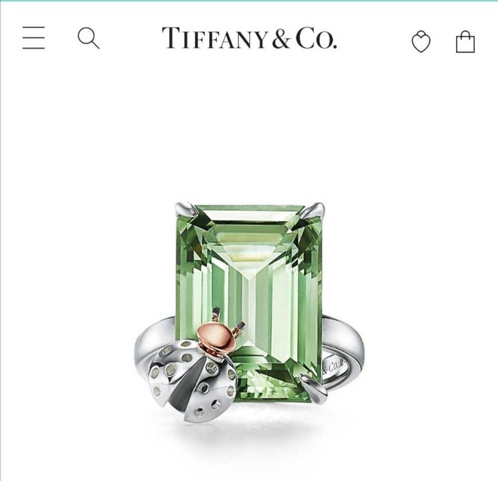 Fashion Return to Tiffany® Love Bugs green quartz ladybug ring in silver and ...