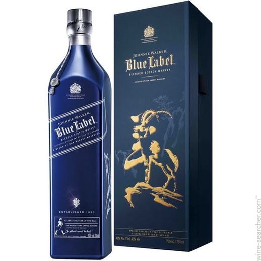 Wisky etiqueta azul.