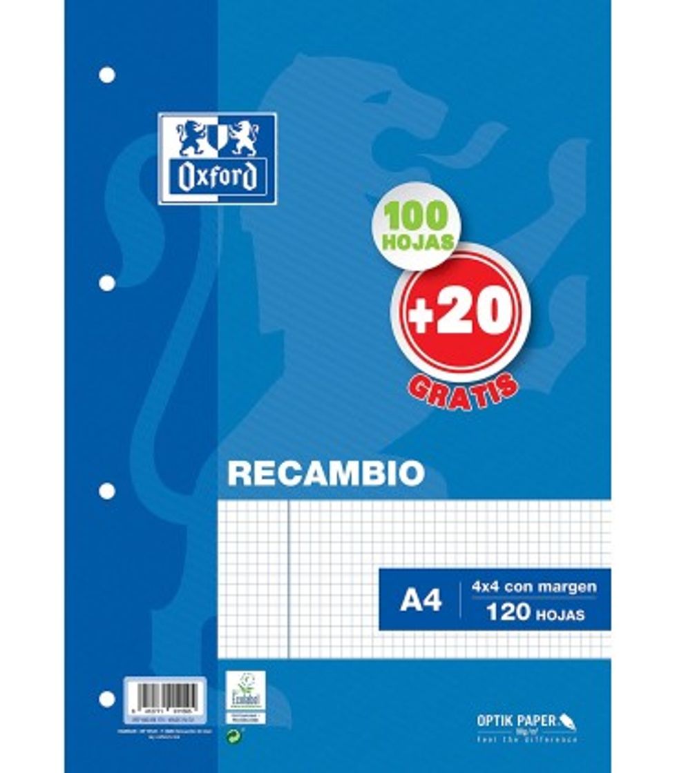 Social Oxford Classic - Recambio hojas sueltas