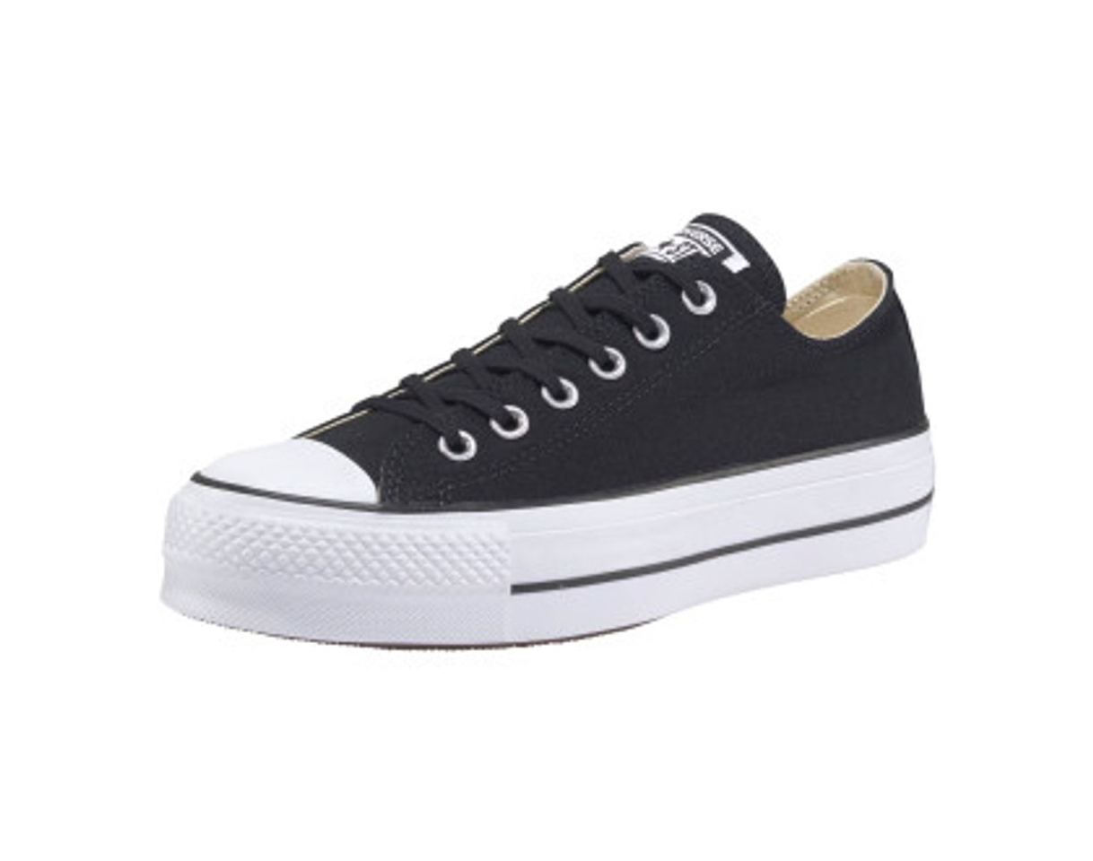 Moda Converse Chuck Taylor CTAS Lift Ox Canvas, Zapatillas para Mujer, Blanco