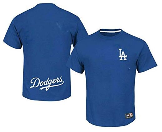 MLB Majestic LA Dodgers - Camiseta de entrenamiento de poliéster
